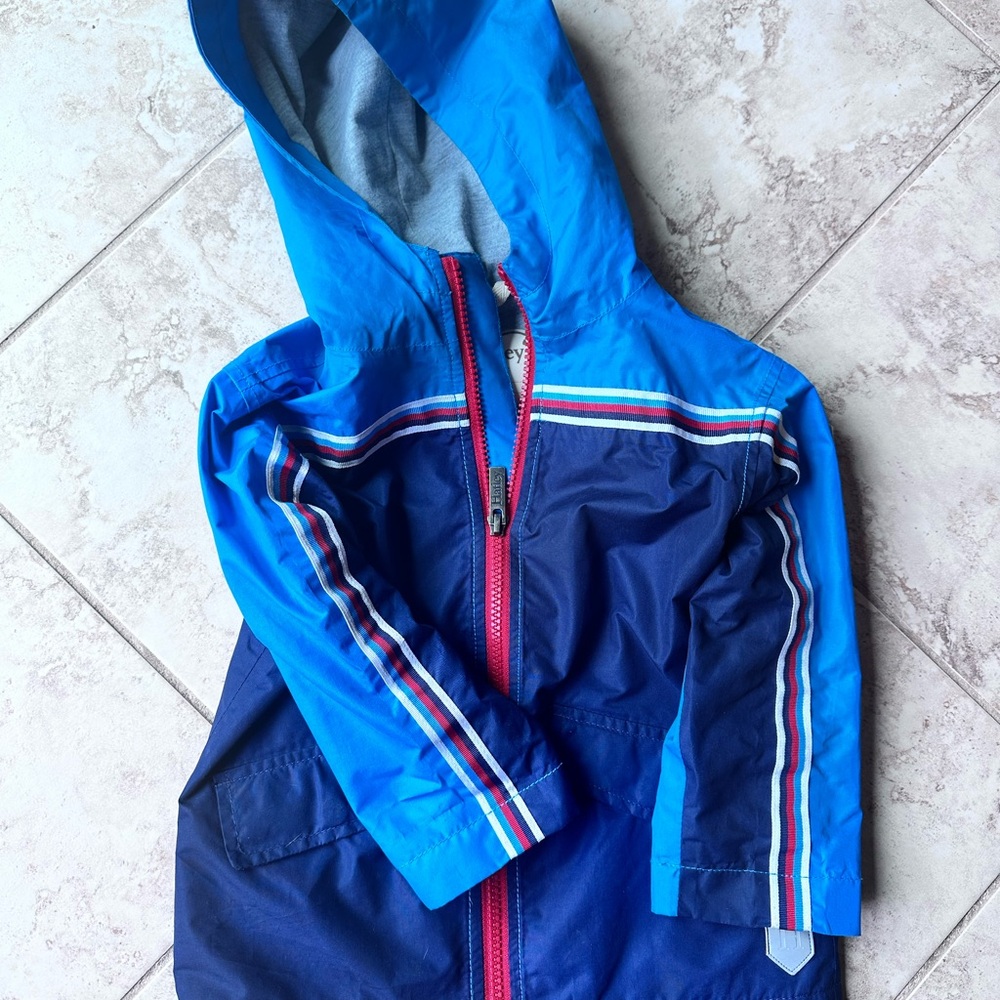 Hatley blue and red raincoat